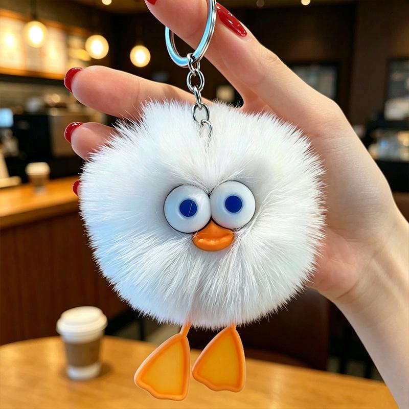 Year of the Sheep Lamb Keychain: Cute Plush Pendant for Students' Bags