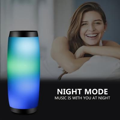Beleben Sie Ihre Partys im Freien mit diesem tragbaren kabellosen Lautsprecher – buntes LED-Licht und 3D-Stereo-Bass!