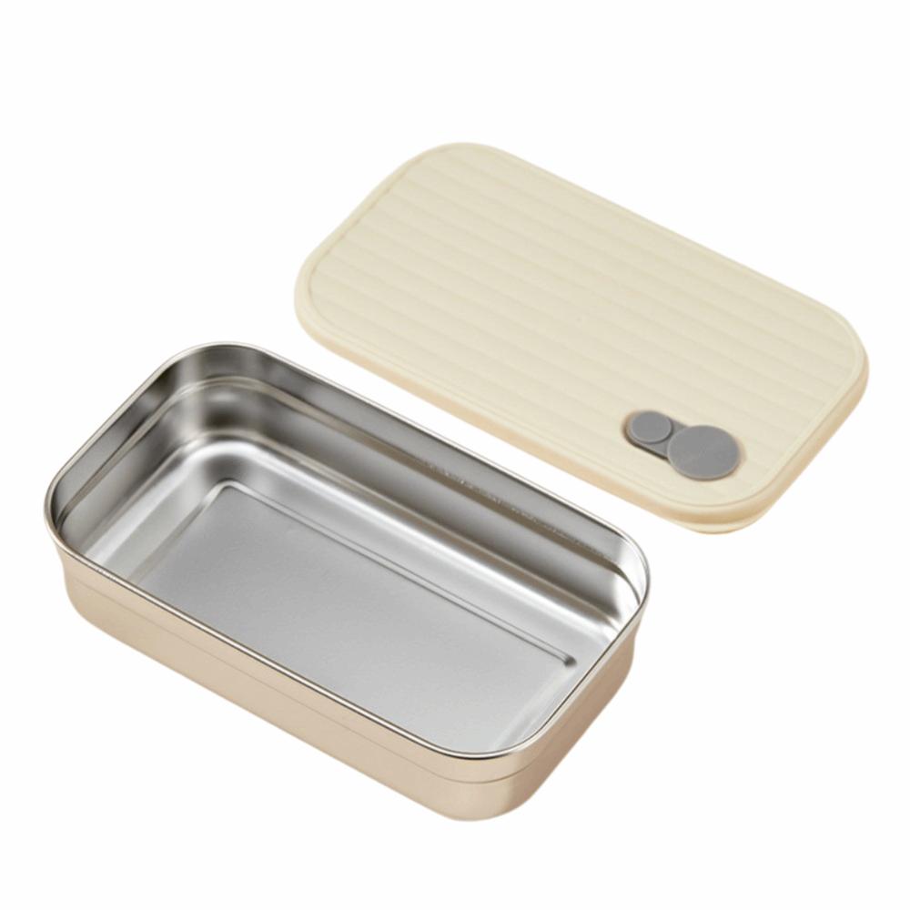 304 Stainless Steel Lunch Box Stackable with Lid Fresh-Keeping Lunch Box Reusable Durable Large Capacity Lunch Box Travel Use