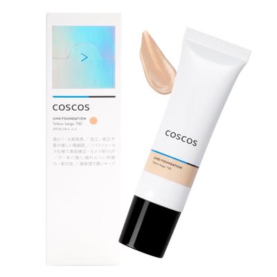 COSCOS UHD Foundation 742 Yellow Beige Liquid Foundation for Yellow Korean Porcelain Skin Contains CICA Cosplay COSCOS All-in-one Skin, Skin,
