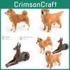 High Quality Pvc Life Like Dog Figurines Shiba Inu Golden Retriever And Doberman Static Display Model