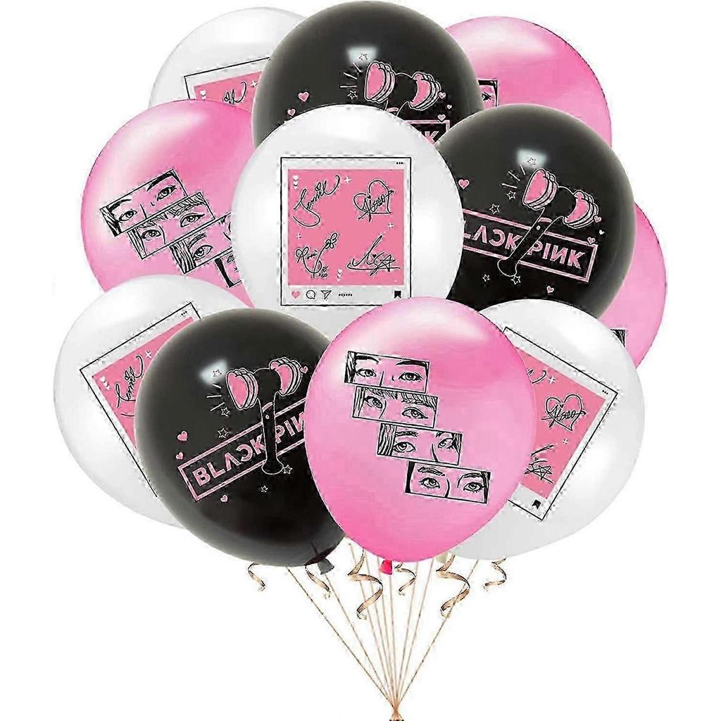 Blackpink Party Supplies For Fans Birthday Party Decorations - 1 Blackpink Party Banner 18 Blackpink Party Balloons 17 Blackpink Cake Toppers 20 Black