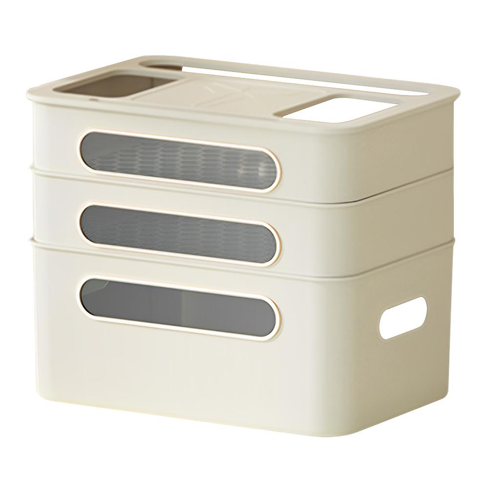 Router Storage Box Breathable Power Cable Storage Box Space Saving Cable Management Box Cable Organizer Box for Desk
