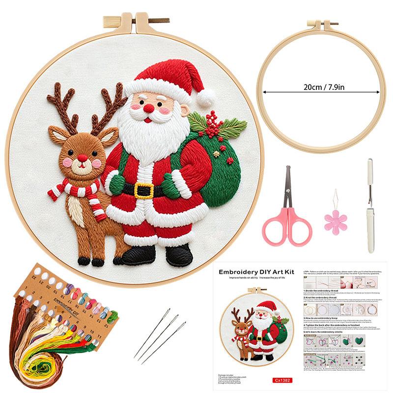 Christmas Embroidery Diy Handmade Material Package Gift New Product Including Tools