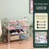 Stainless Steel Multi-layer Shoe Rack, Space-Saving Floor-Standing Shelf for Home and Dormitory Entrance.