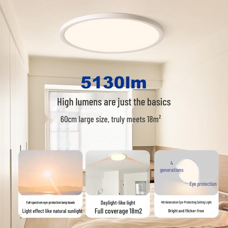 Modern Minimalist Round Ceiling Light for Bedroom and Study