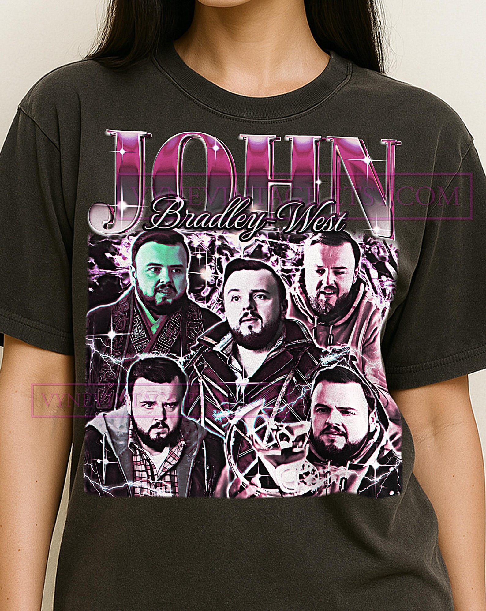 John Bradley-West Shirt, 90s Vintage Retro Bootleg John Bradley T-Shirt, TV Fantasy Actor Tee, Hollywood Star Fan Apparel S