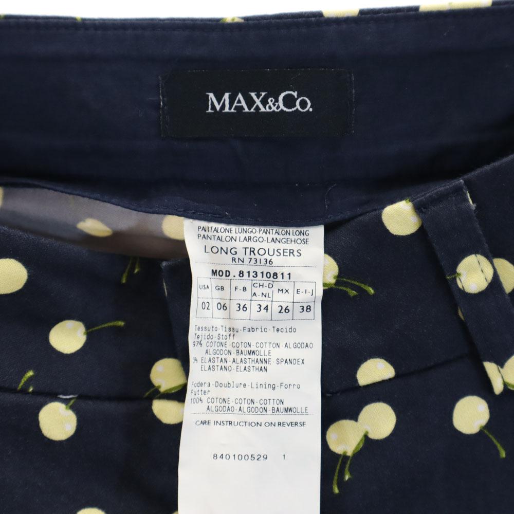 MAX&CO cherry pattern skinny pants 38 Navy Women Used