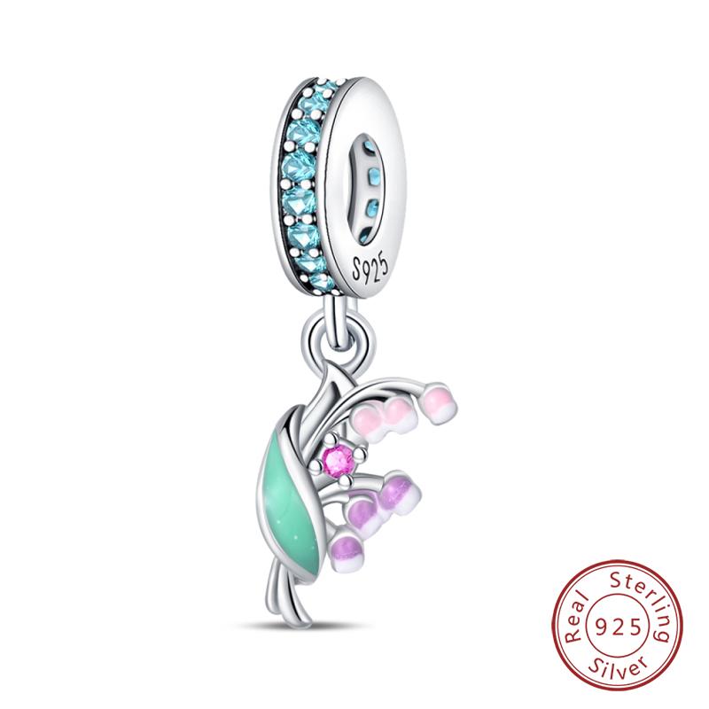 Modă Cupru Arc Colorat Fluture Flori Farmece Margele Se Potrivesc Brățări Originale Qikaola Bijuterii Fine DIY