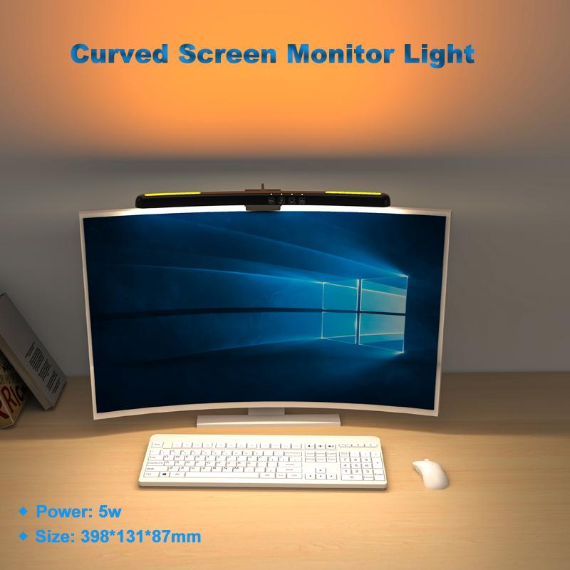 TB-301SFS 398mm RGB Effect Curved Monitor Hanging Light Bar No Flicker Touch Control Computer Screen Lamp