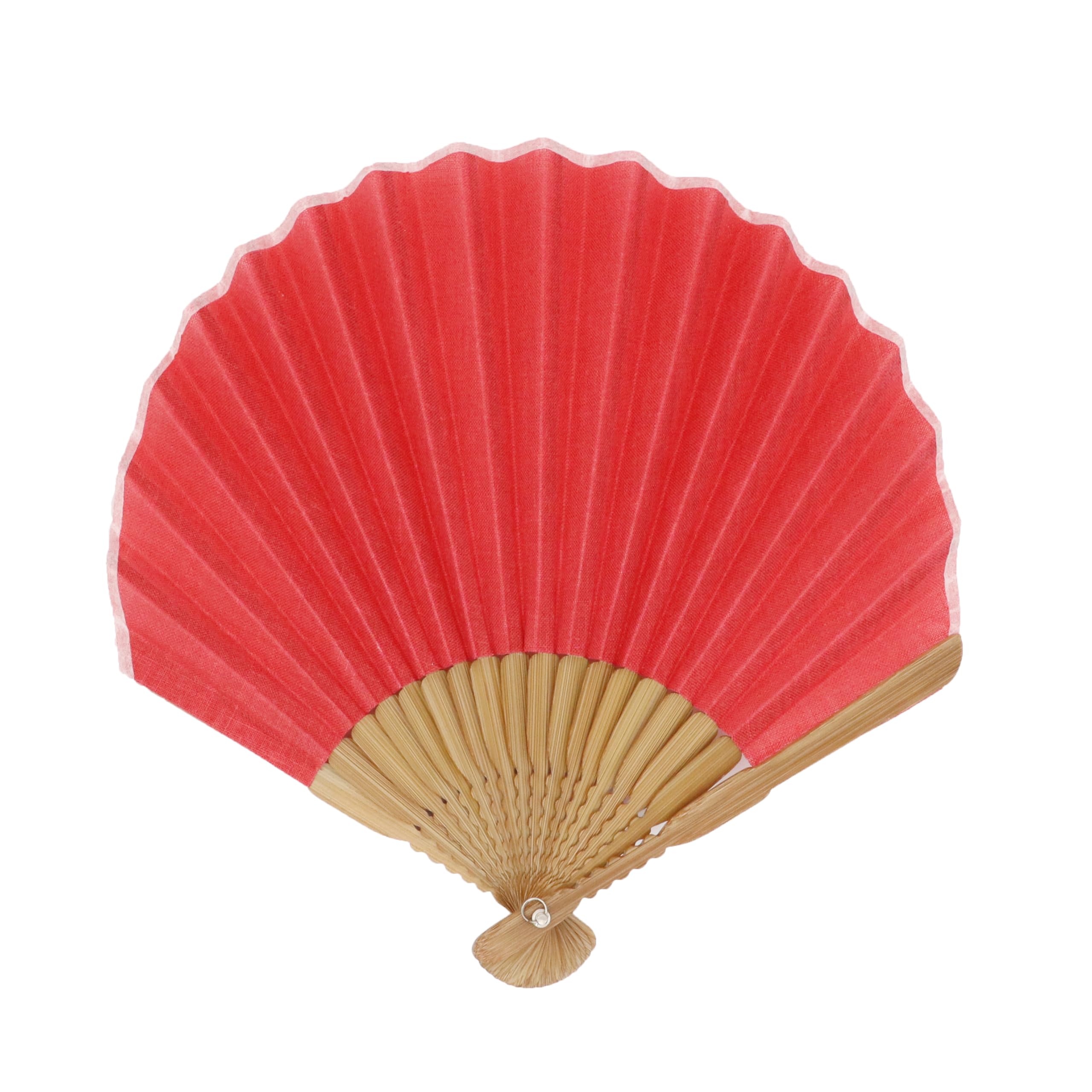 Kensei Ripple Shell Plain Deep Pink [Onishi Seihan] Fan, 22cm, Women s, SY19-AMU07, Linen,