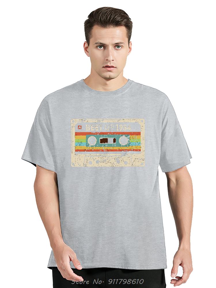 Vintage 1984 Birthday Cotton T Shirt for Oversized Short Sleeve Clothing Retro T-shirt Born In 1984 Clothes for Men Tops Tee