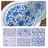 Art Decals Flower Paper Transfer Blue Sticker Underglazed DIY