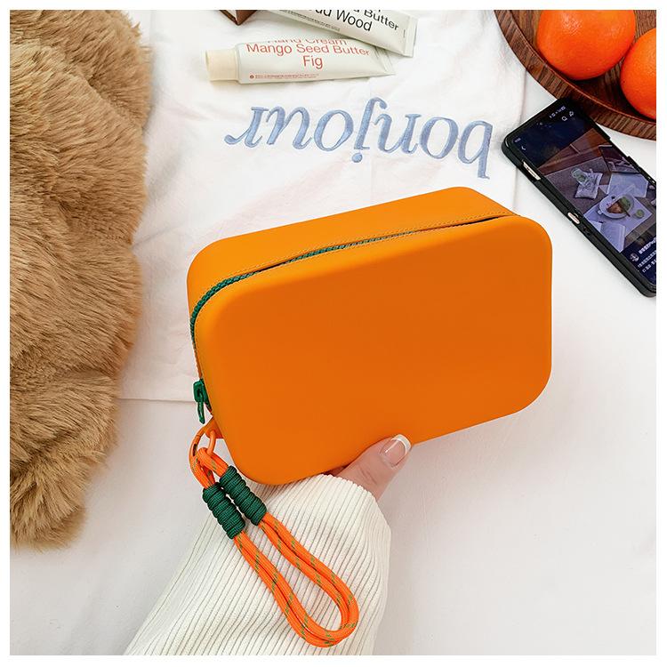 Silicone Cosmetic Bag Large Capacity Portable Waterproof Travel Wash Bag Mouth Red Envelope Storage Silicone Bag