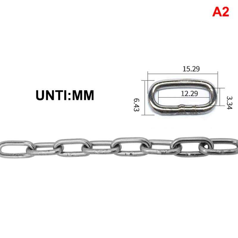 1M Rust Resistant 304 Stainless Steel Chain Welded Durable Chain for Hanging Swing Pet Leash Patio Decor Hanging