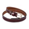 Belt Women'S Simple Pin Buckle Cowhide Belt Women'S Fine Belt Genuine Leather Decorative Belt Printable