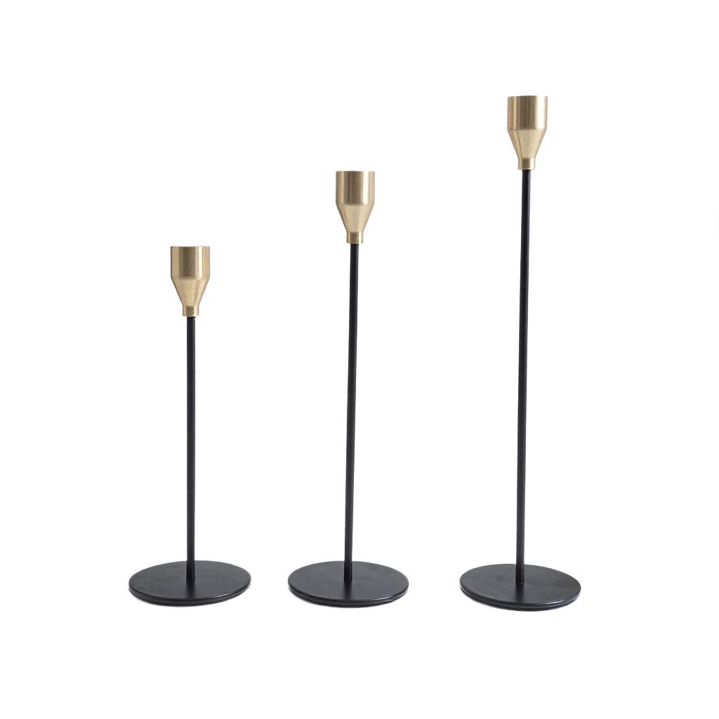 European Wrought Iron Candle Holder Set - Retro Three-Piece Wedding and Home Decor