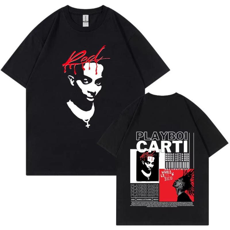 Rapper Playboi Carti Antagonist Tour Tshirt 2023 Concert Fans T Shirt Unisexs Fashion Hip Hop Short Sleeve Oversized Tshirts