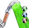 LED Anion Shower Head Rainfall SPA Temperature Control Shower Head Pressurized Water Saving 3/7 Colors Handheld Bathroom Shower