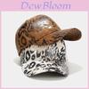 No Ip Classic Baseball Cap With Leopard Print Leather In Autumn Winter For Outdoor Fashion
