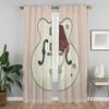 Partition Guitar Pattern Curtains Camera Tulle Bedroom Child Room Shades Window Curtain Living Kitchen Light Blocking Polyester Ideal For Master