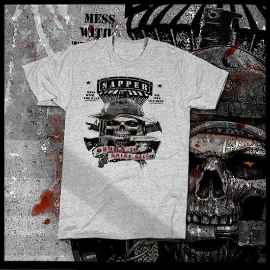 Combat Engineer Army Sapper T-Shirt Special Forces Airborne Ranger Military New 4XL