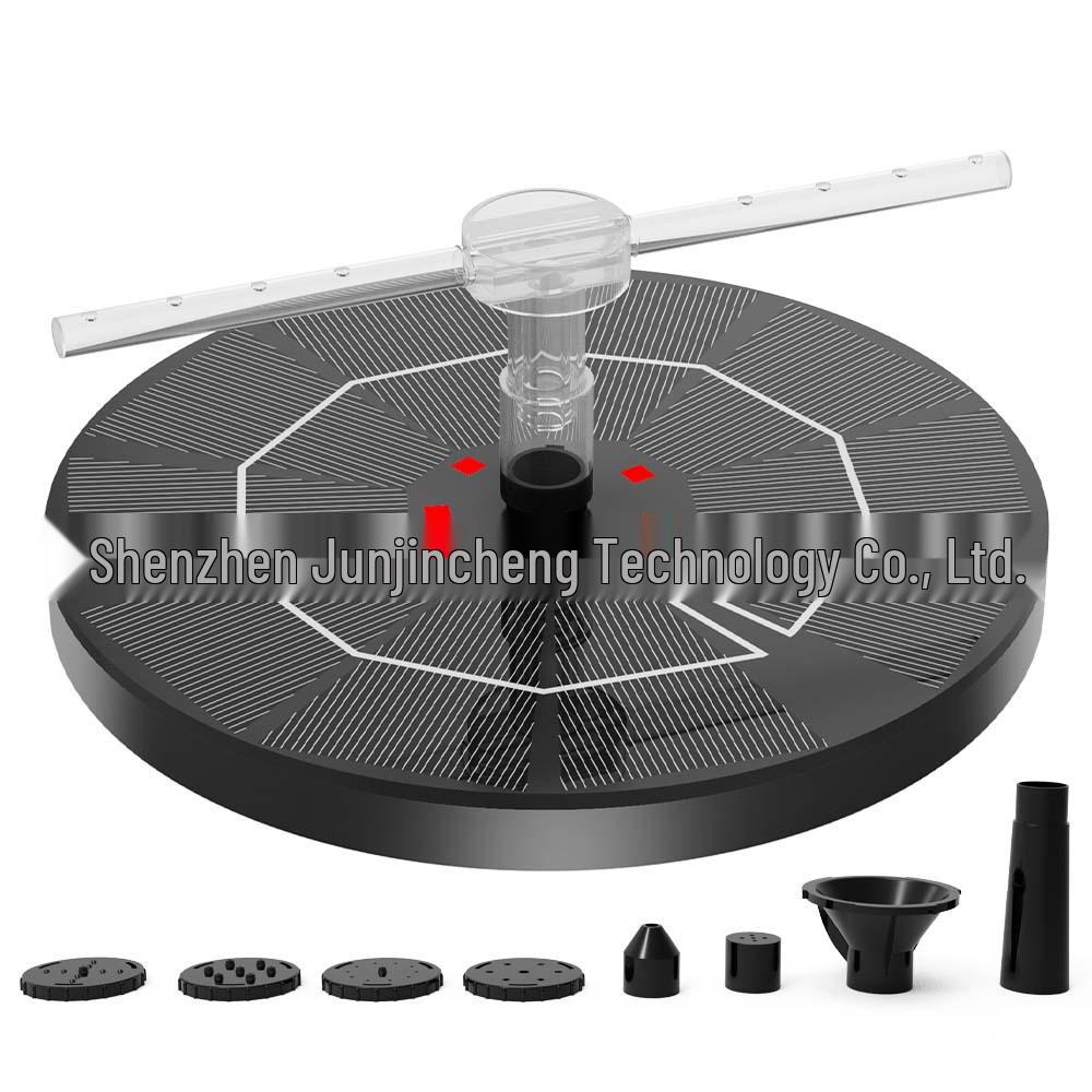 Solar-Powered Floating Bird Bath Fountain with Light for Outdoor Garden Pools
