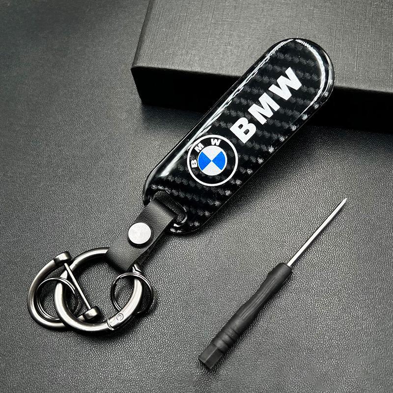 BAGG9 Car Sticker Fashion Car Carbon Fibre Key Fobs Ring Pendant Gift Keychain For BMW F25 F26 F16 F15 F34 F07 F40 F10 F45 F46 G20 G22