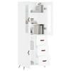 VidaXL Buffet haut Blanc 69,5x34x180 cm Bois d'ingénierie 3198441