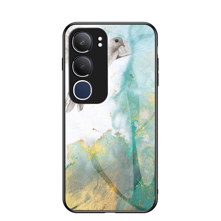 Marbling Tempered Glass Phone Case For Vivo Y72 Y52 5G Y19S Realme 14 6 8 10 Pro Plus 5G 6i C3 C63 C61 C75 C31 OPPO Reno 13 13F A53 A52 A72 A3 Cover