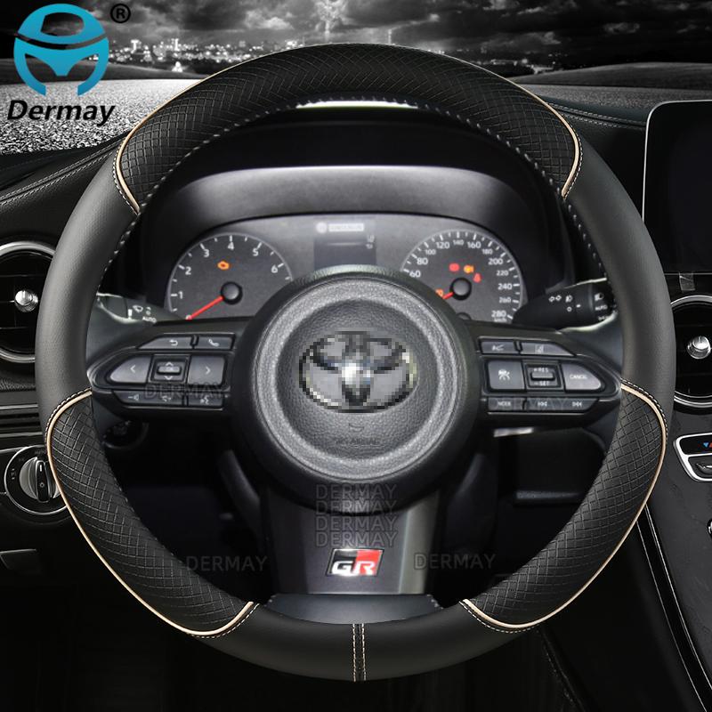 for Toyota Yaris Car Steering Wheel Cover Non-slip PU Leather Auto Accessories Fast Shipping