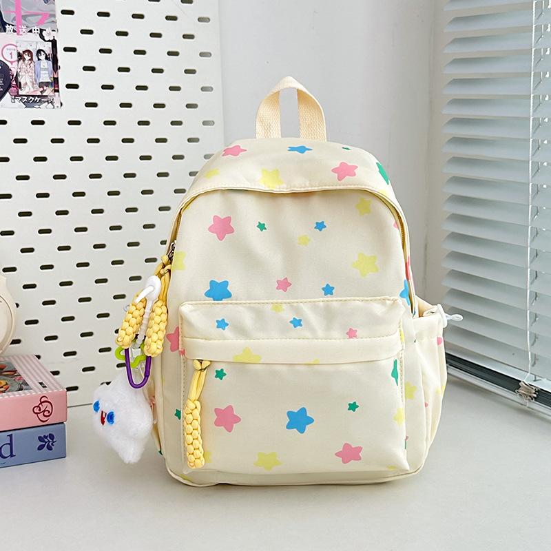New high-value, fresh and sweet, colored star backpack, high school student large-capacity backpack