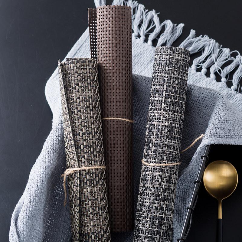 Nordic Japanese Woven Waterproof Heat-Insulating Dining Mat