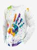 Gothic Grim Reaper Fiery Print Long Sleeve T-Shirt, Bold Edgy Style
