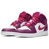 Jordan Air Jordan 1 Mid top Basketball Shoes White Purple Unisex 555112-661