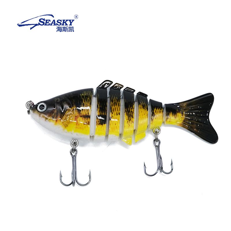 SEASKY 10cm 15g Jointed 7-Sections Swimbait Hard Lure 5pcs Combo Kit