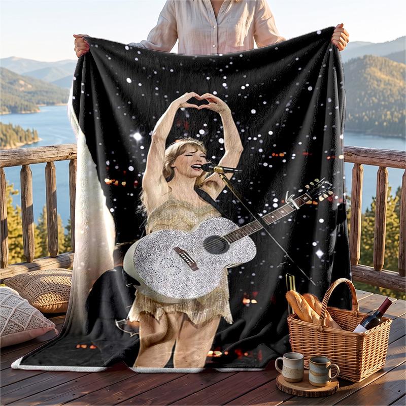 Warm Flannel Throw Blanket,Taylor Swift Lightweight Cozy Blanket For Bed Sofa And Daily Use