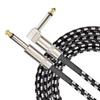 Shielded 6.35mm Straight To Right Angle Audio Cable for Electric Guitar, Bass, and Piano