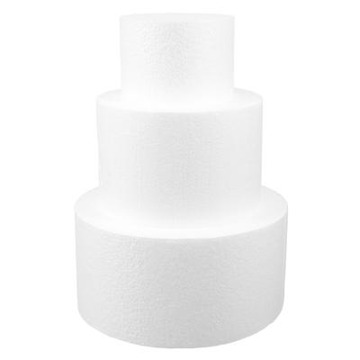 3Pcs DIY Foam Cake Model Round Cupcakes Decorating Models Baking Supplies Foams Ornament Square Decorate Cake Dummy Models