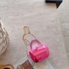 Women'S Bag Wind Acrylic Chain Portable Box Bag Textured Shoulder Messenger Dinner Bag
