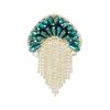 Original Personality Luxury Full of Crystal Waterfall Tassel Jellyfish Brooches for Women High Quality Pin Suit Corsage Jewelry