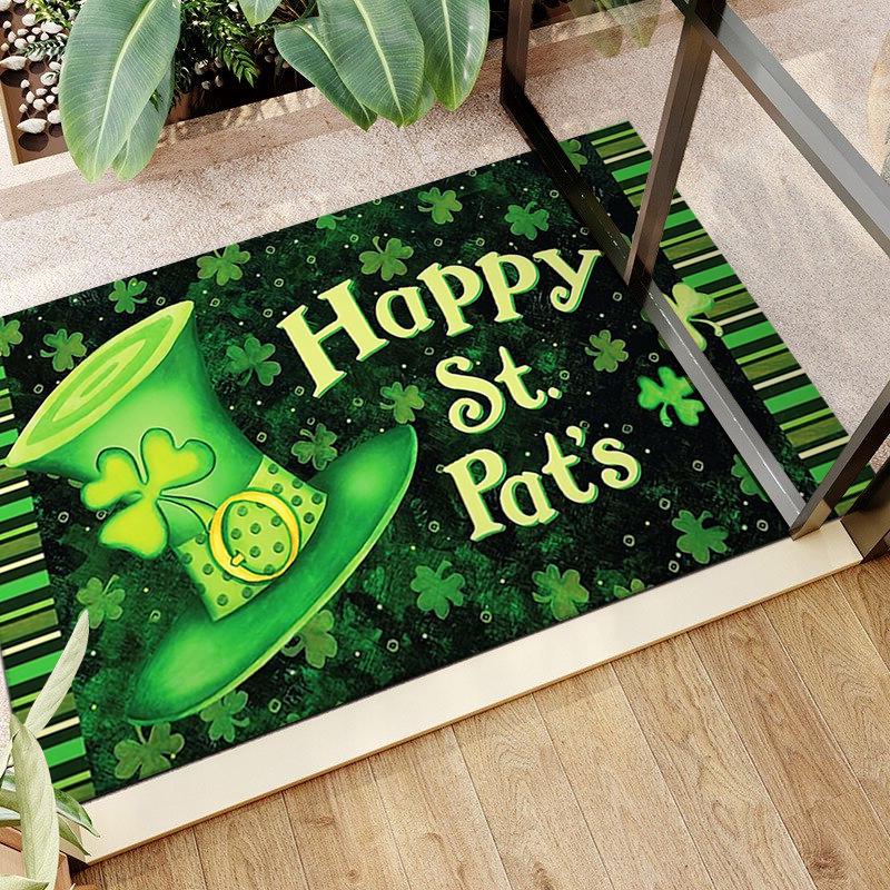 St. Patrick'S Day Floor Mat Household Bathroom Absorbent Mat Door Mat Non-Slip Foot Mat