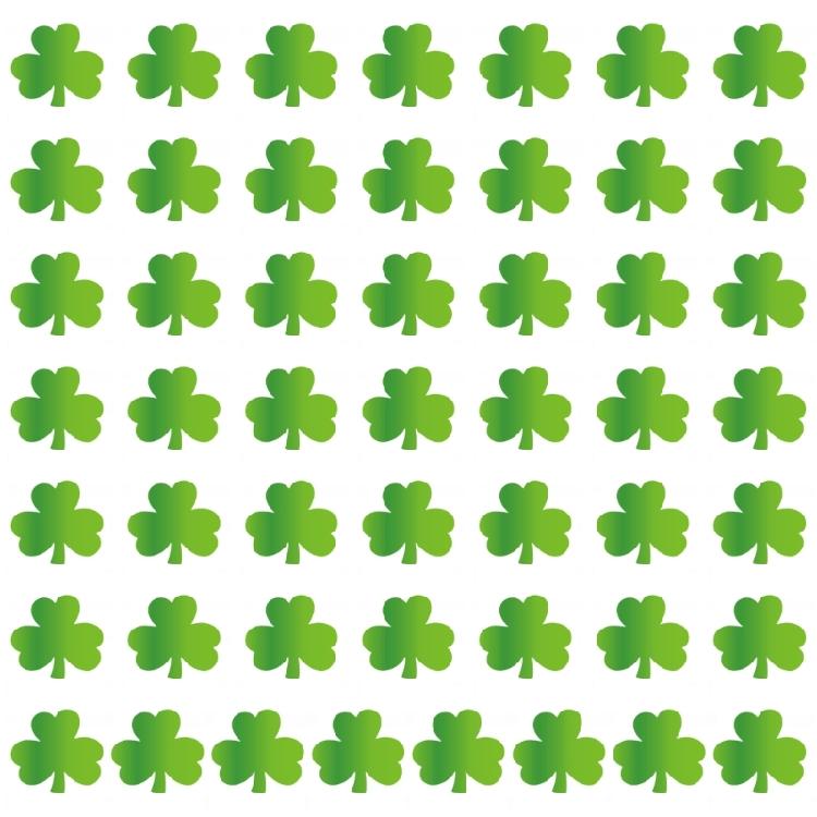 Balení 50 ks rostlinných samolepek na Den svatého Patrika, samolepka se čtyřlístkem, textura papíru, nástěnná samolepka, vhodné pro irské party dekorace