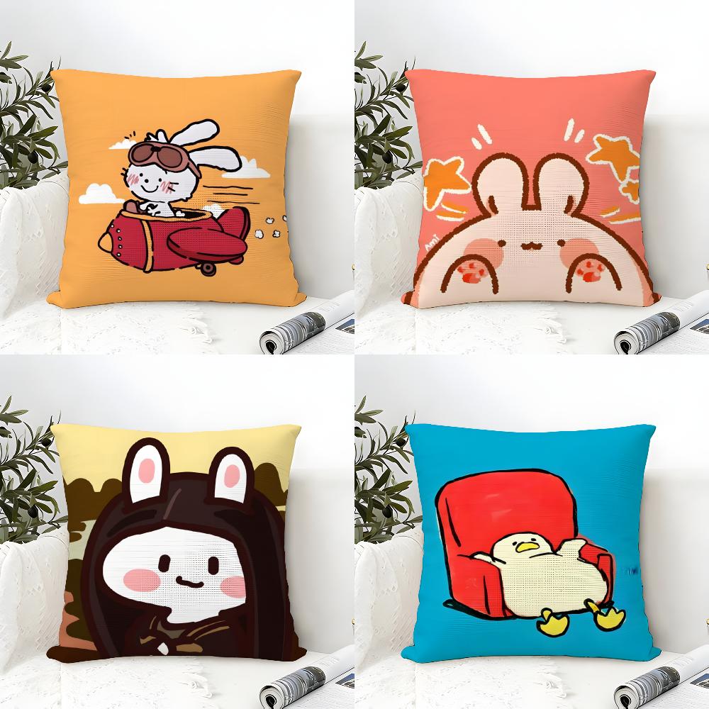3 Classic Painting Of A Quirky Fun Rabbit Pillow Case Home Living Room Decoration Linen Pillowcover Pillow Cases Cushion Cover