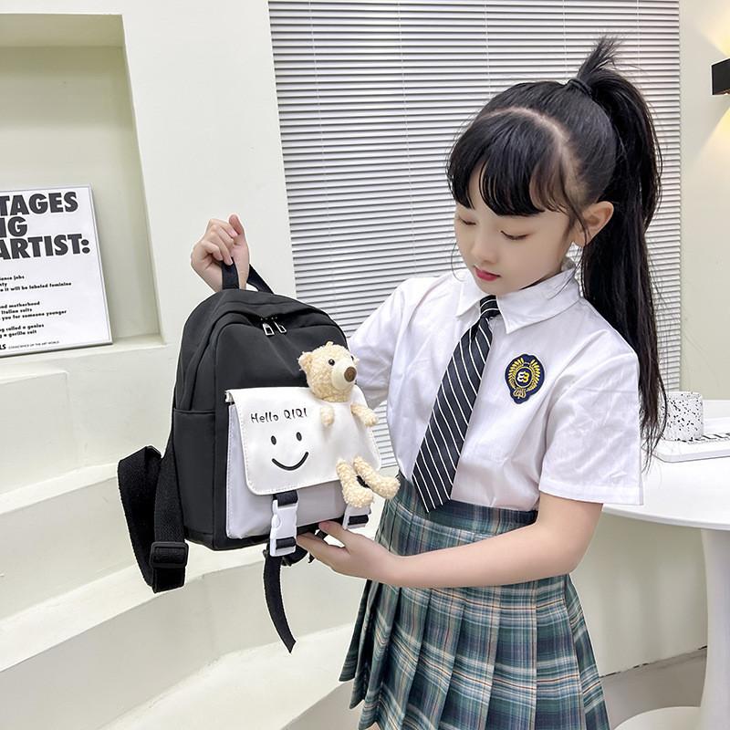 Cute Animal Themed Canvas School Backpack With Comfortable Cushion Straps For Children