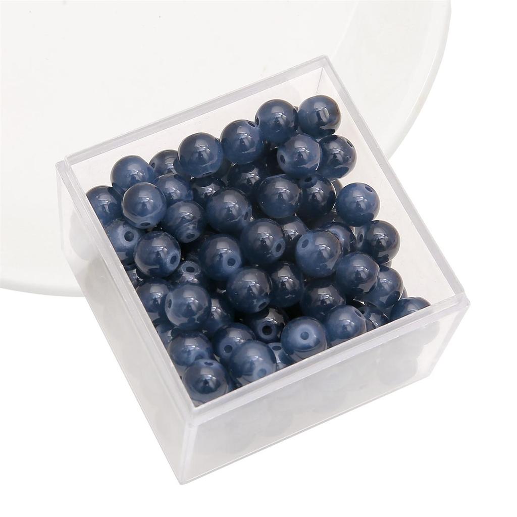 50-135 szt. Kryształowych szklanych koralików, galaretkowych, jednolitych kolorowych, imitujących kamień jadeitu, luźne koraliki dystansowe do wyrobu biżuterii