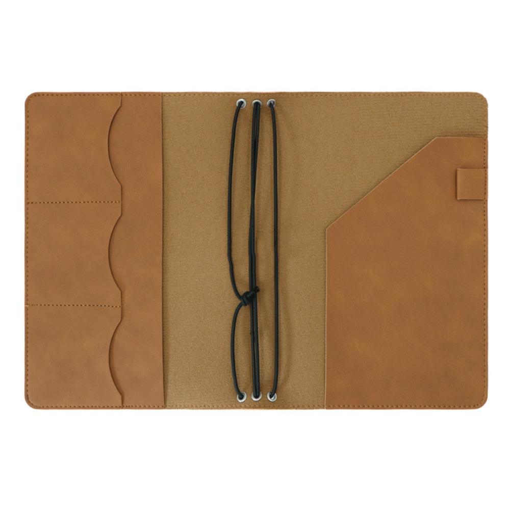 Leather Refillable Notebook Organizer A5 Multifunctional Loose Leaf Notebook Compact Portable Document Organizer