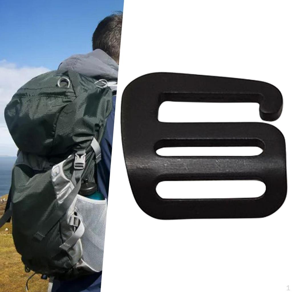 Adjustable 25mm Aluminum Alloy Buckles G Hooks for Backpack Strap Outdoor Survival Camping Equipment