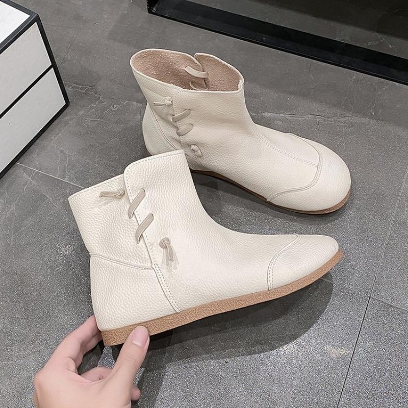 Large Size Flat-bottomed Short Fashion Boots for Women, New Autumn and Winter Models, One-pedal Single Boots for Women