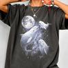 Retro Beluga Shirt, Vintage Moon Whale Tee, Aesthetic Ocean Animal Tshirt, Celestial Beluga Whale, 90s Nature Graphic, Moon Phase Shirt